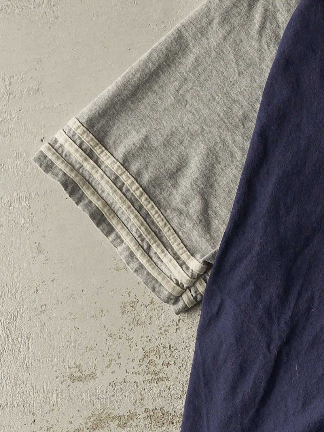 Vintage 90s Navy Blue & Grey Adidas Embroidered Tee (XXL) sold by Rebalance Vintage product image thumbnail 3