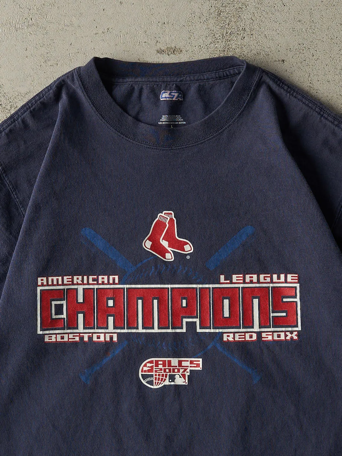 Vintage 07' Navy Blue Boston Red Sox AL Champions Tee (L) sold by Rebalance Vintage product image thumbnail 2