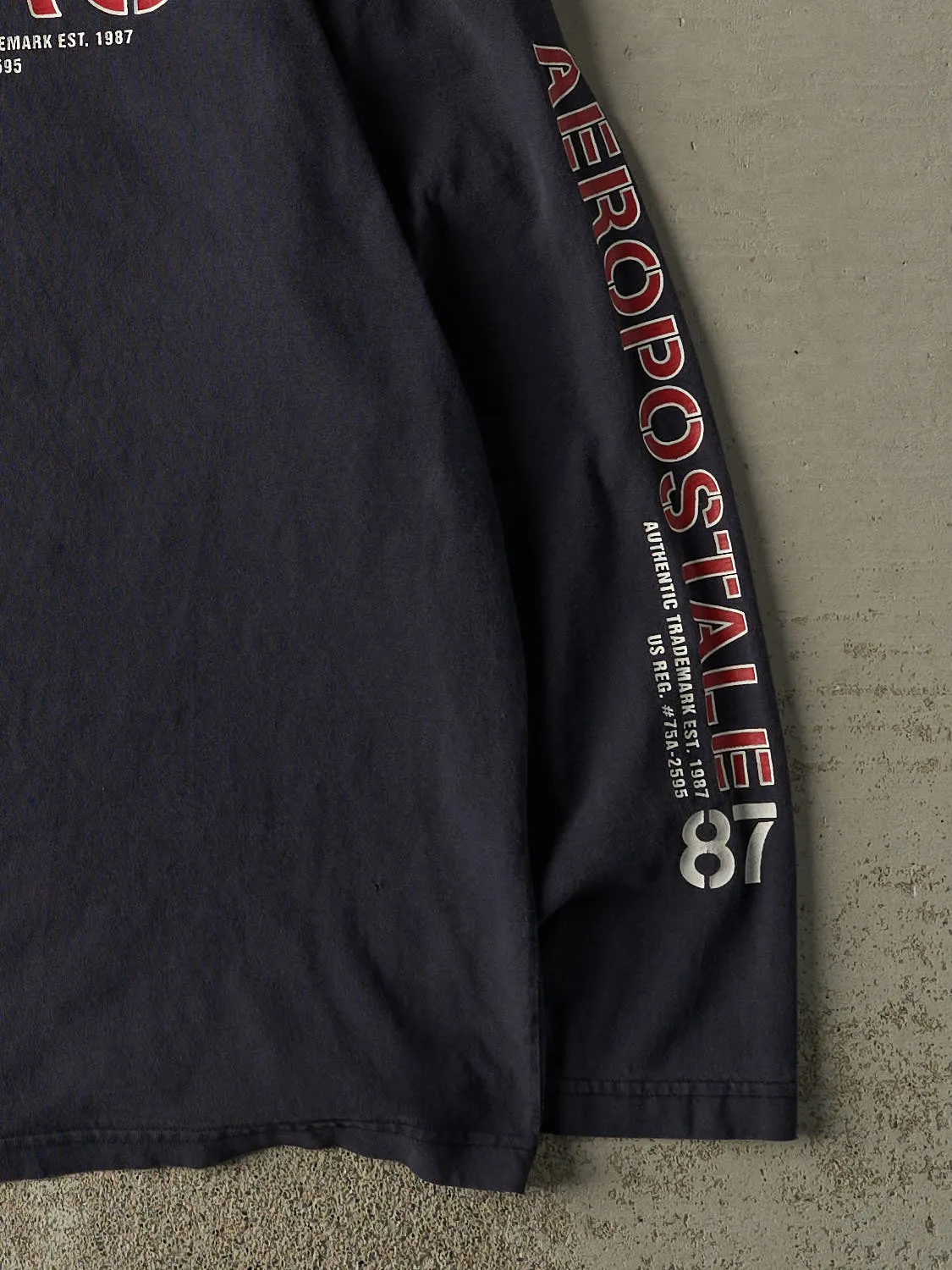 Vintage Y2K Navy Blue Aeropostale Long Sleeve (M/L) sold by Rebalance Vintage product image thumbnail 4