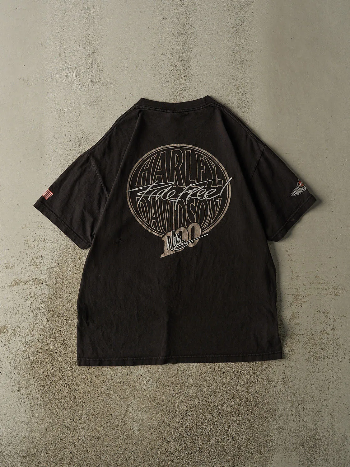 Vintage 03' Black Harley Davidson 100 Years Tee (L/XL) sold by Rebalance Vintage product image thumbnail 2