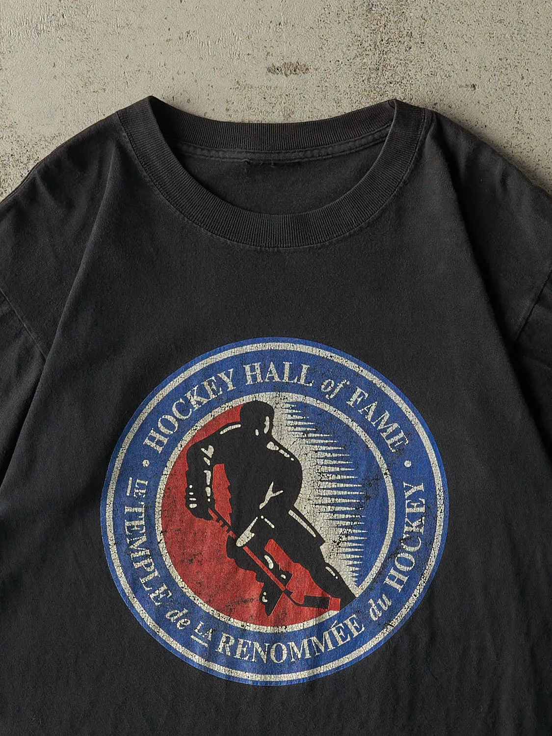 Vintage 90s Black Hockey Hall Of Fame Tee (S/M) sold by Rebalance Vintage product image thumbnail 2