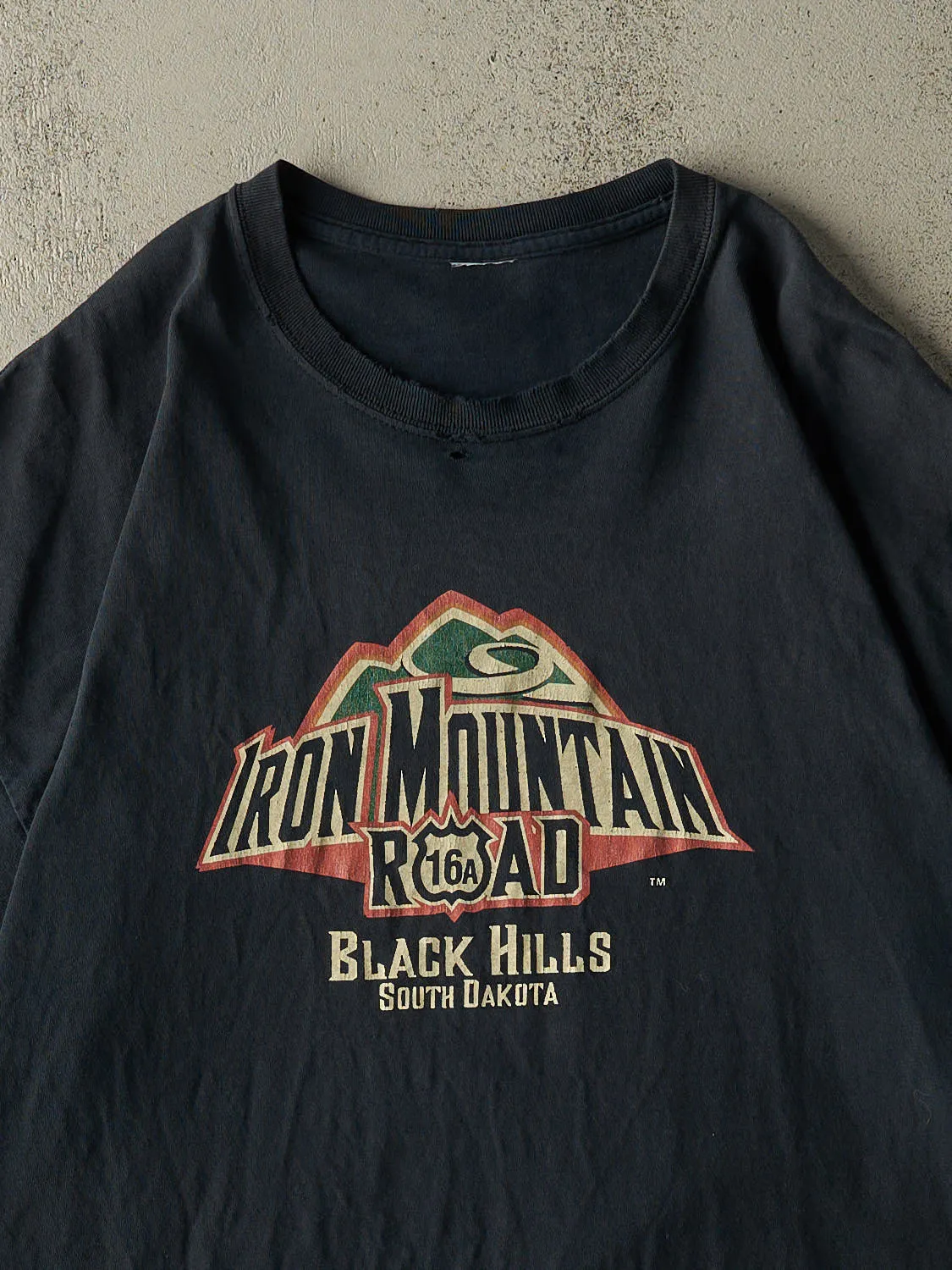 Vintage 11' Faded Black Iron Mountain Road Biker Tee (XL/XXL) sold by Rebalance Vintage product image thumbnail 3