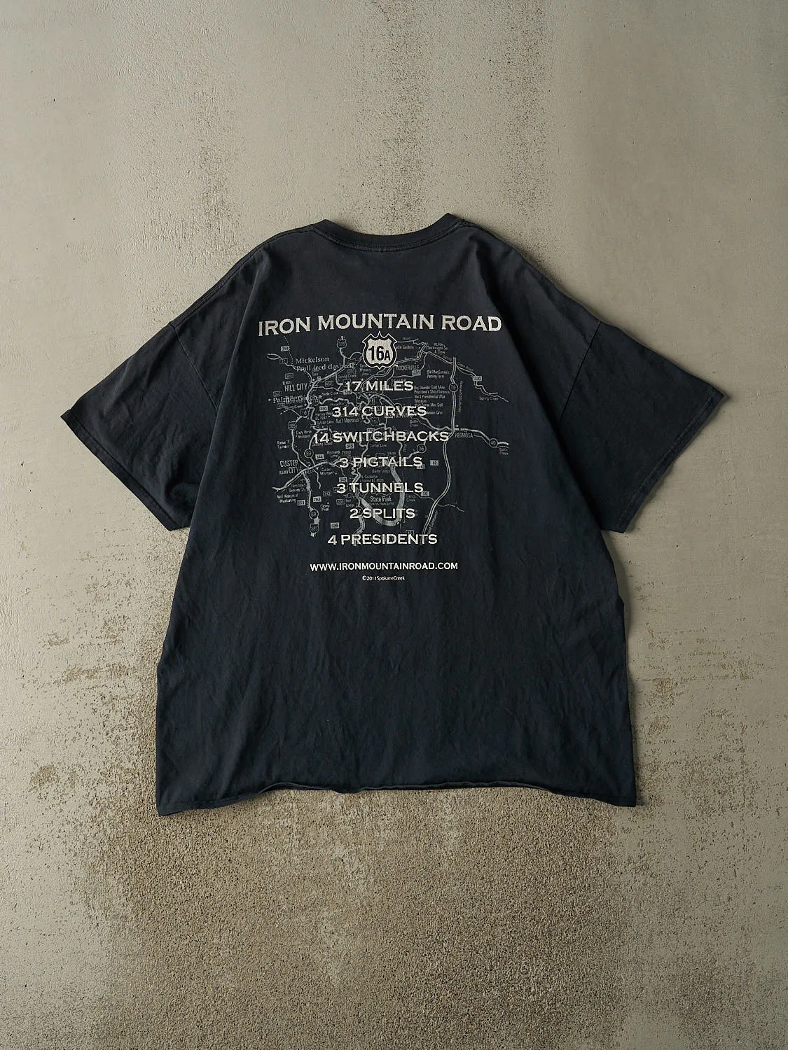 Vintage 11' Faded Black Iron Mountain Road Biker Tee (XL/XXL) sold by Rebalance Vintage product image thumbnail 2