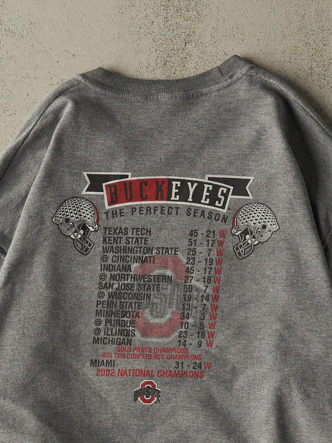 Vintage 02' Grey Ohio State University National Champions Crewneck (L/XL) sold by Rebalance Vintage product image thumbnail 4