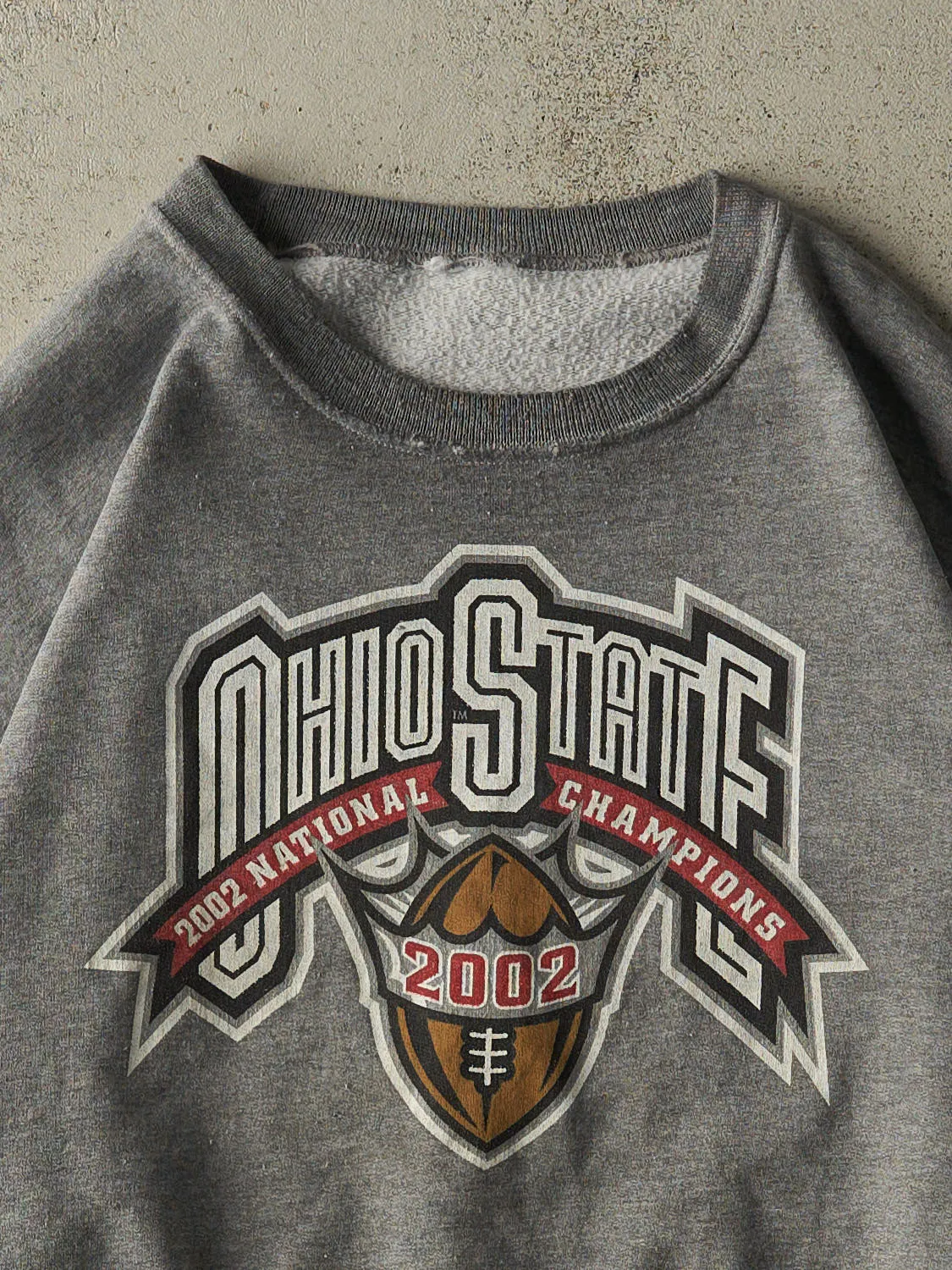 Vintage 02' Grey Ohio State University National Champions Crewneck (L/XL) sold by Rebalance Vintage product image thumbnail 3