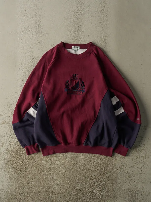 Vintage Y2K Burgundy & Navy Izod Embroidered Crewneck (XL) made by Rebalance Vintage