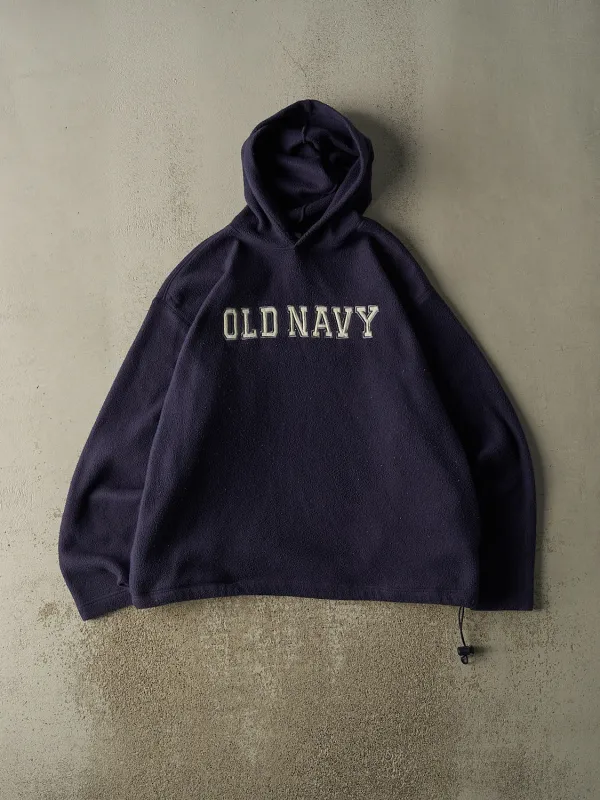 Vintage Y2K Navy Blue Old Navy Fleece Hoodie (XXL) sold by Rebalance Vintage