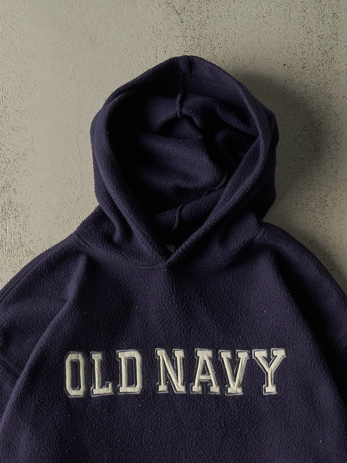 Vintage Y2K Navy Blue Old Navy Fleece Hoodie (XXL) sold by Rebalance Vintage product image thumbnail 2