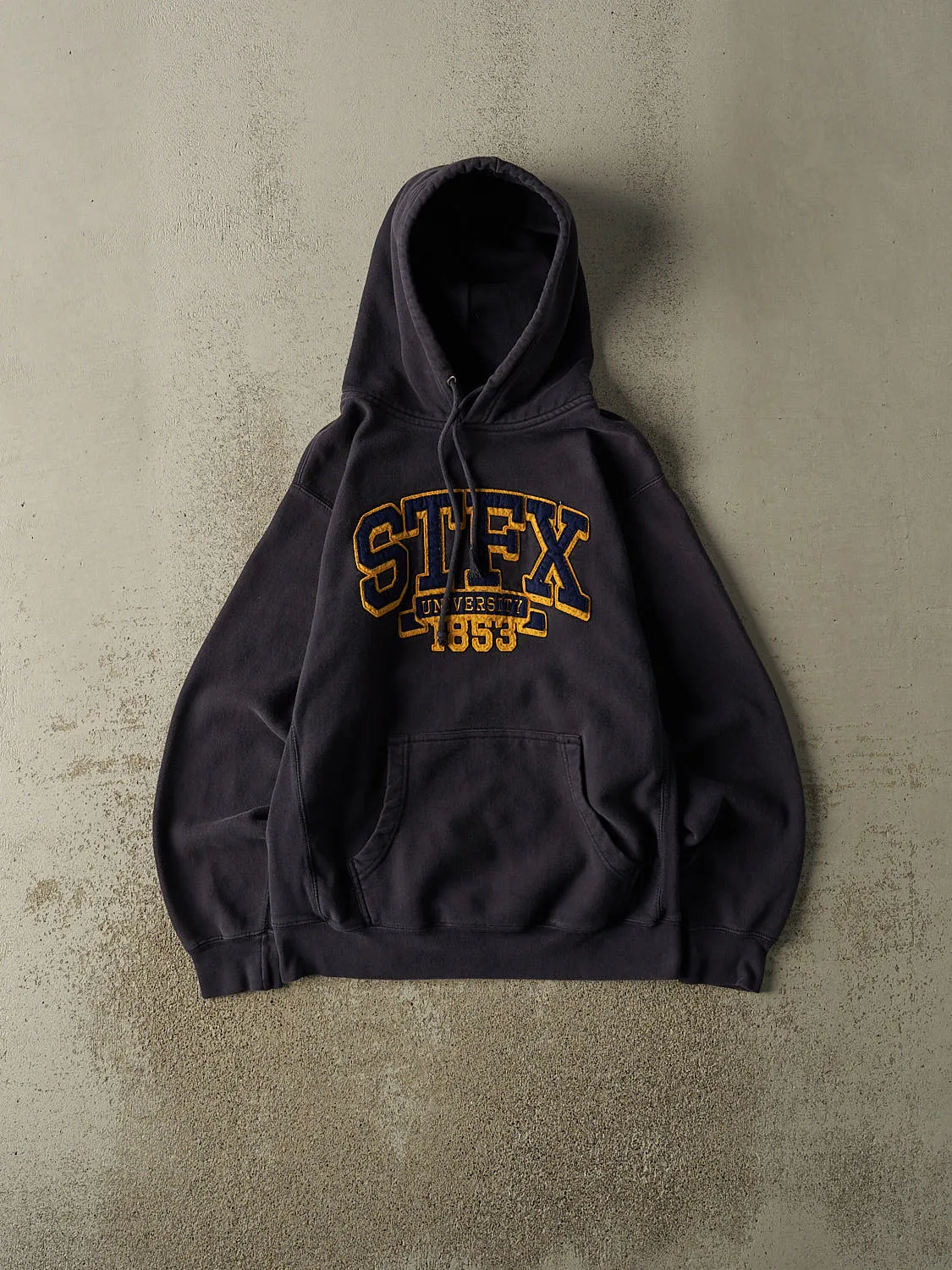 Vintage Y2K Navy Blue STFX University Hoodie (S/M) sold by Rebalance Vintage