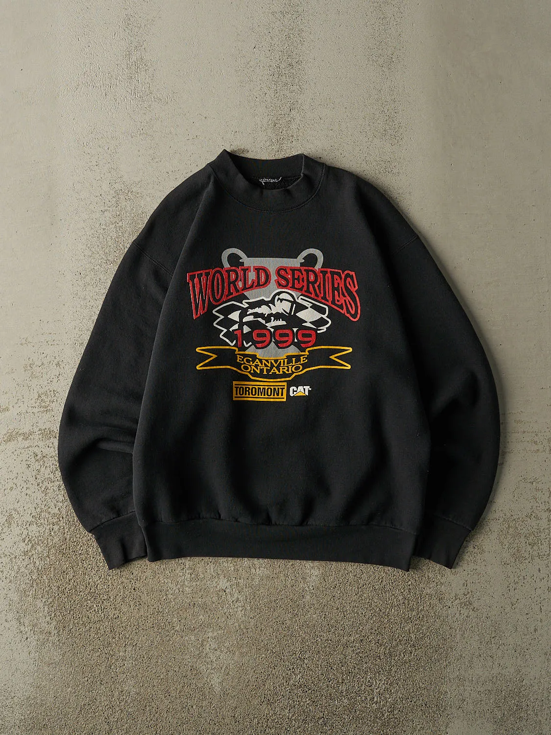 Vintage 99' Black World Series Racing Crewneck (M) sold by Rebalance Vintage