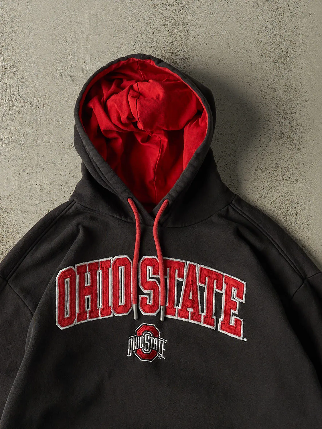 Vintage Y2K Black Champion Ohio State University Embroidered Hoodie (L) sold by Rebalance Vintage product image thumbnail 2