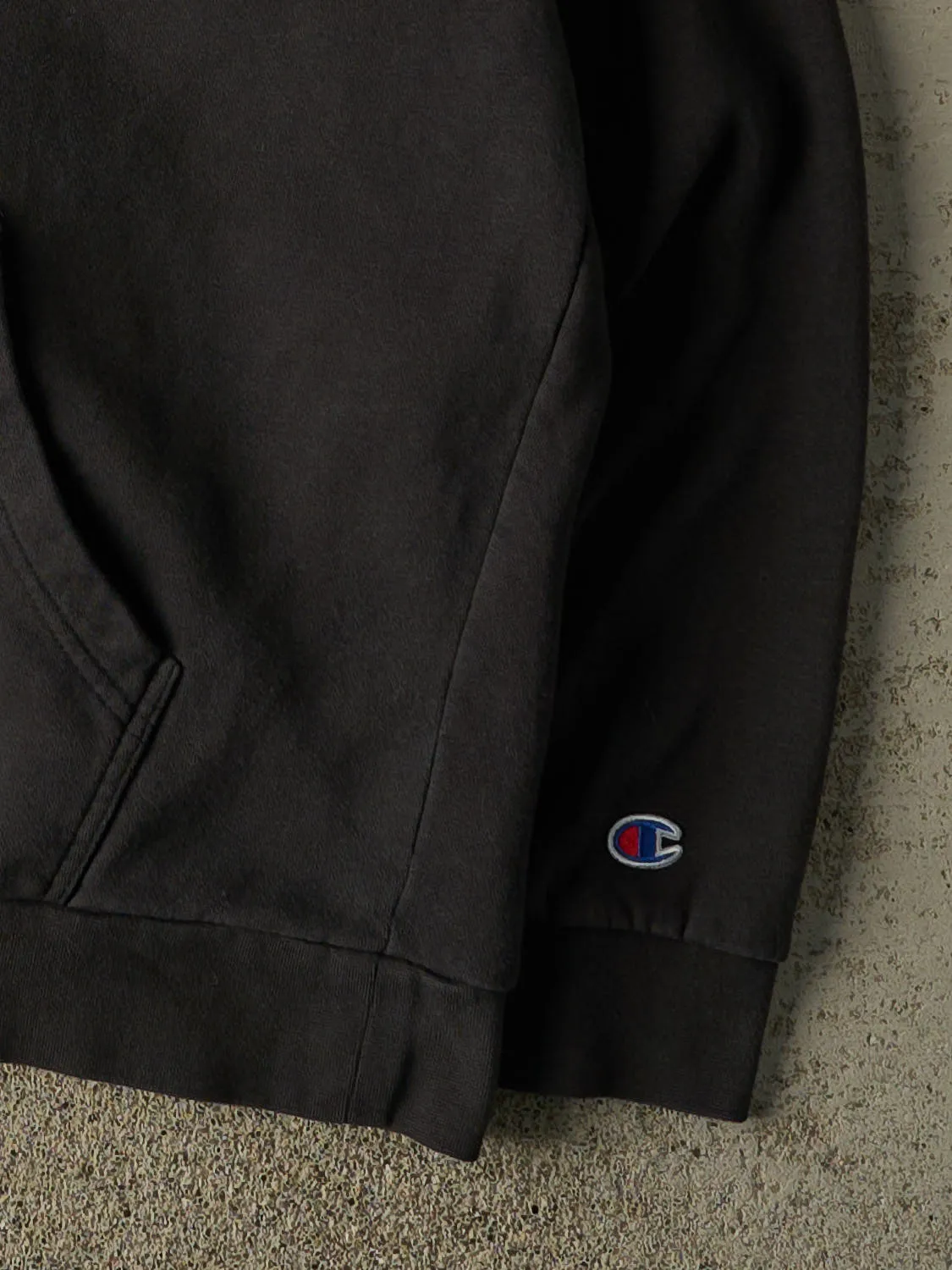 Vintage Y2K Black Champion Ohio State University Embroidered Hoodie (L) sold by Rebalance Vintage product image thumbnail 4
