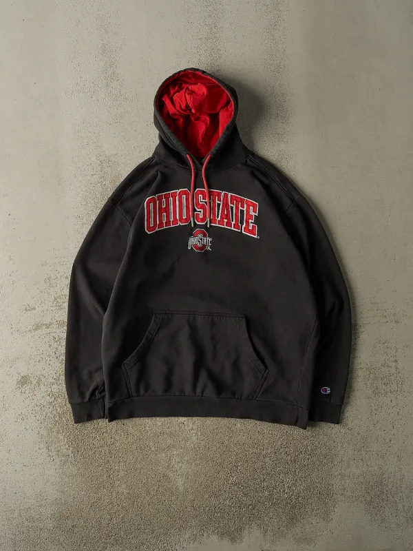 Vintage Y2K Black Champion Ohio State University Embroidered Hoodie (L) sold by Rebalance Vintage