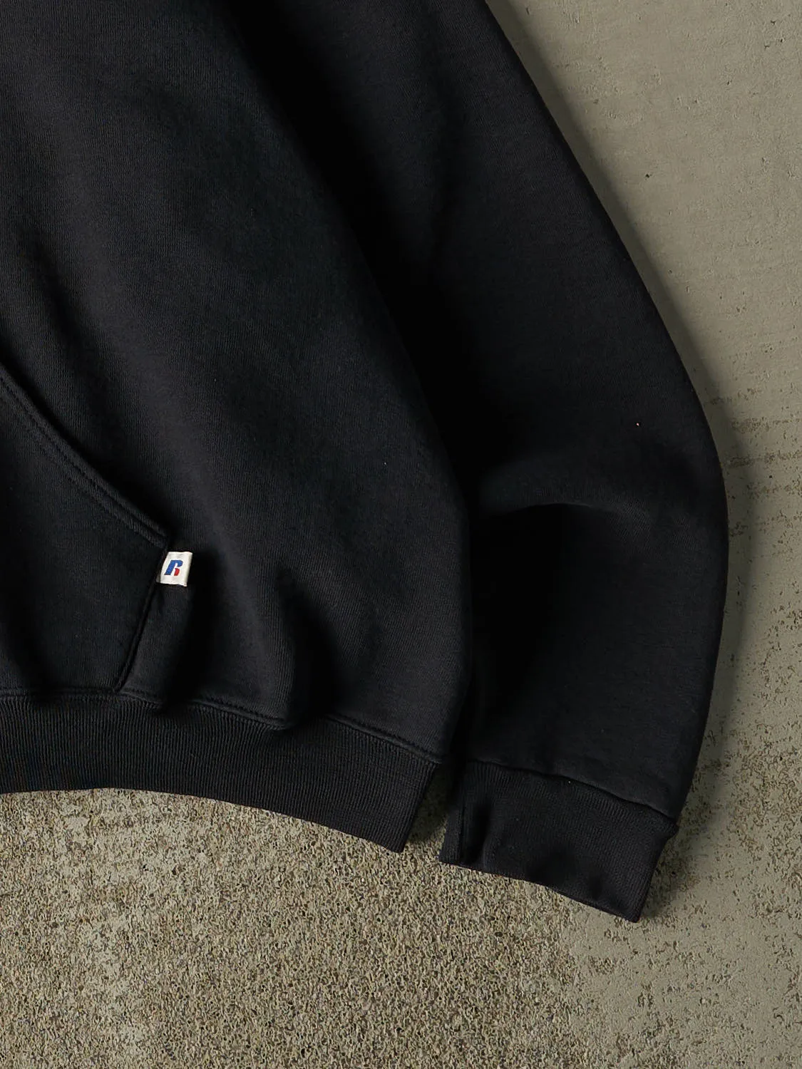Vintage Y2K Black Russell Athletic Blank Hoodie (XL/XXL) sold by Rebalance Vintage product image thumbnail 4