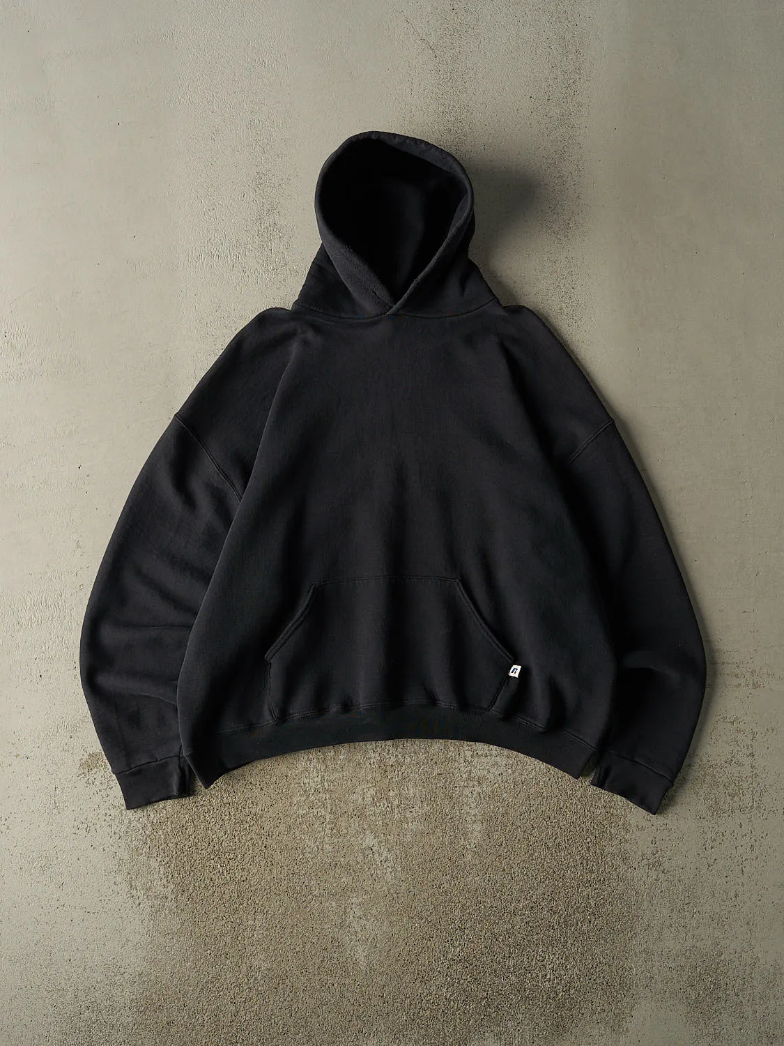 Vintage Y2K Black Russell Athletic Blank Hoodie (XL/XXL) sold by Rebalance Vintage