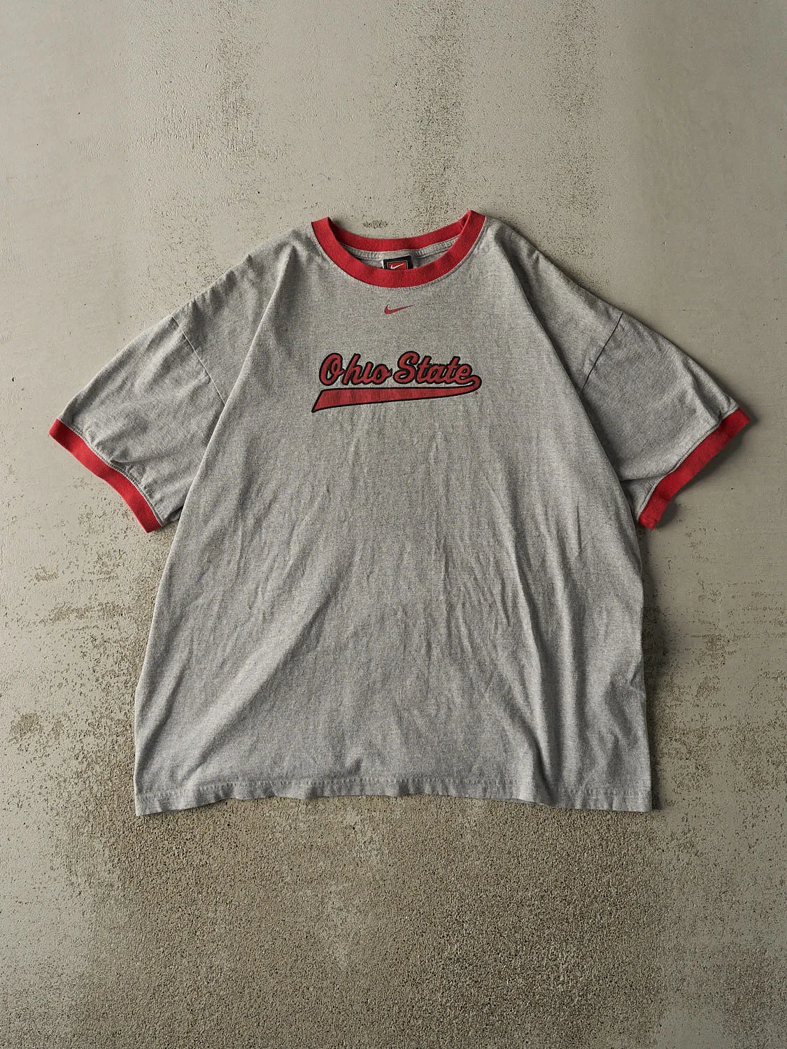 Vintage Y2K Grey Ohio State University Ringer Tee (XL/XXL) sold by Rebalance Vintage