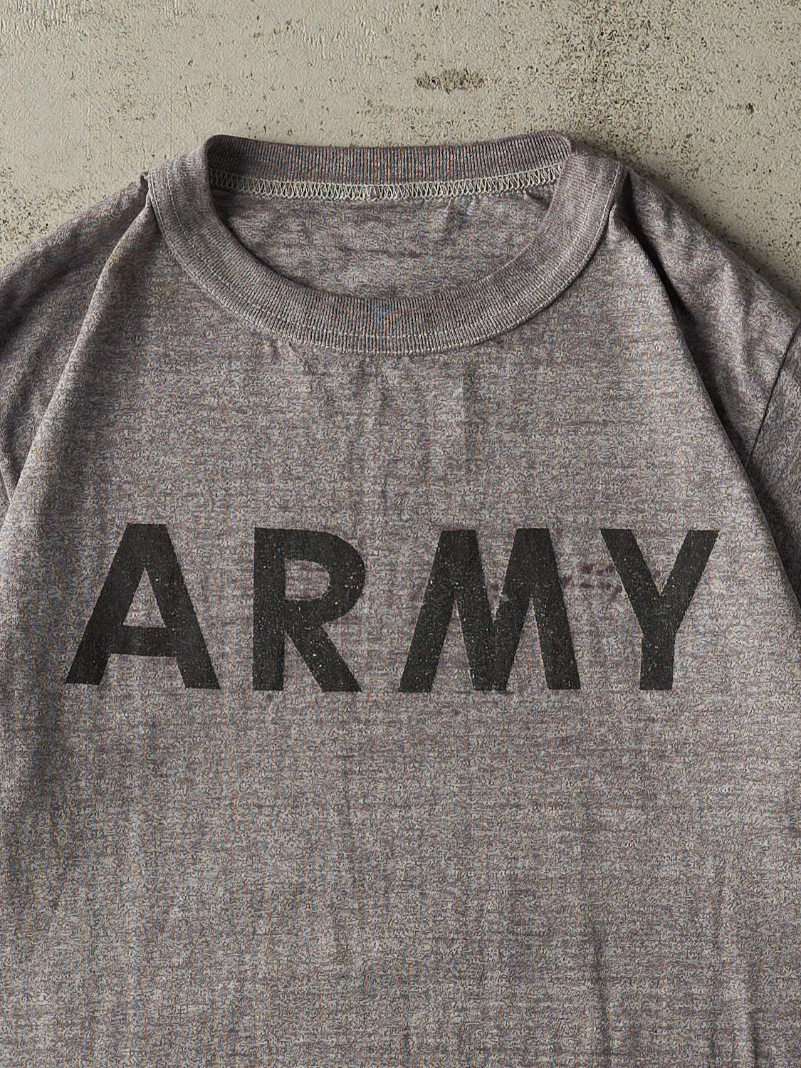 Vintage 90s Grey Army Tee (M/L) sold by Rebalance Vintage product image thumbnail 2