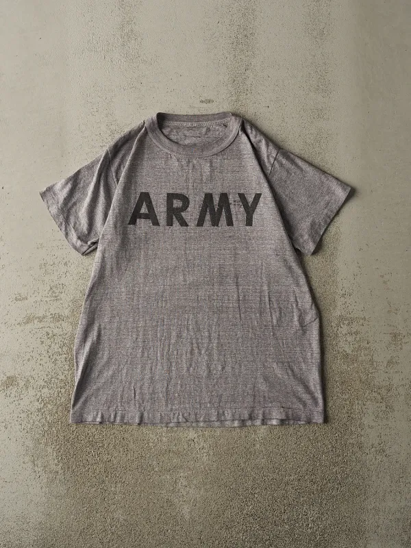 Vintage 90s Grey Army Tee (M/L) sold by Rebalance Vintage