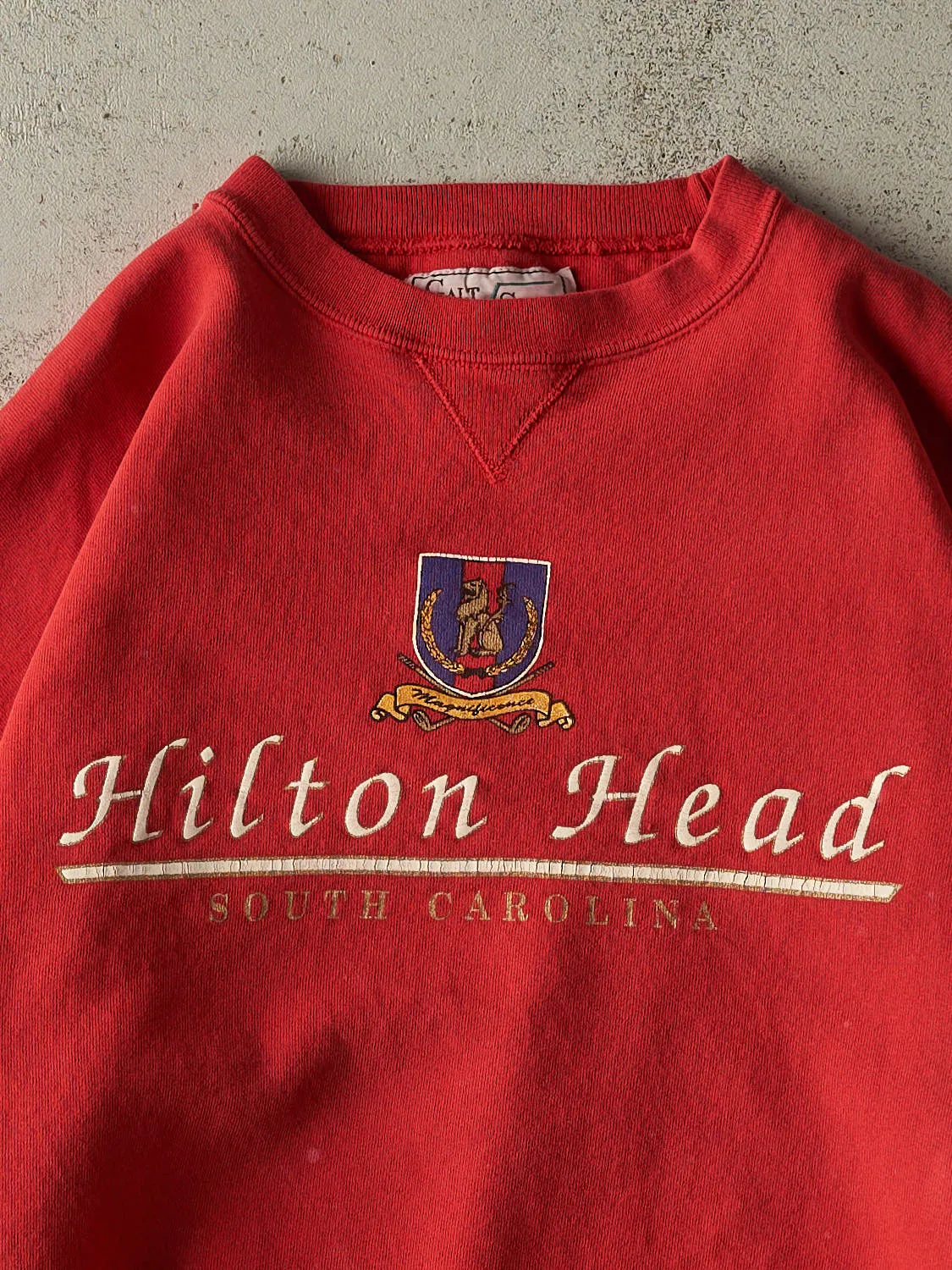 Vintage 80s Red Hilton Head South Carolina Crewneck (L/XL) sold by Rebalance Vintage product image thumbnail 2