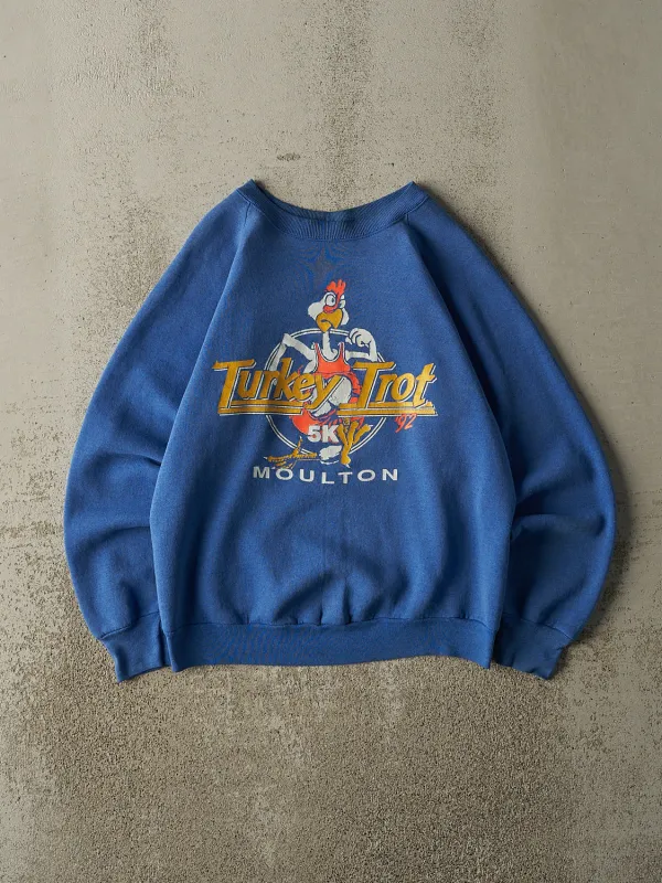 Vintage 92' Blue 5K Turkey Trot Crewneck (S/M) sold by Rebalance Vintage