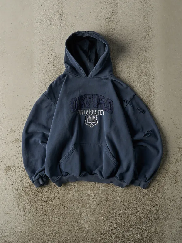 Vintage 90s Blue Oxford University Embroidered Hoodie (XS) sold by Rebalance Vintage