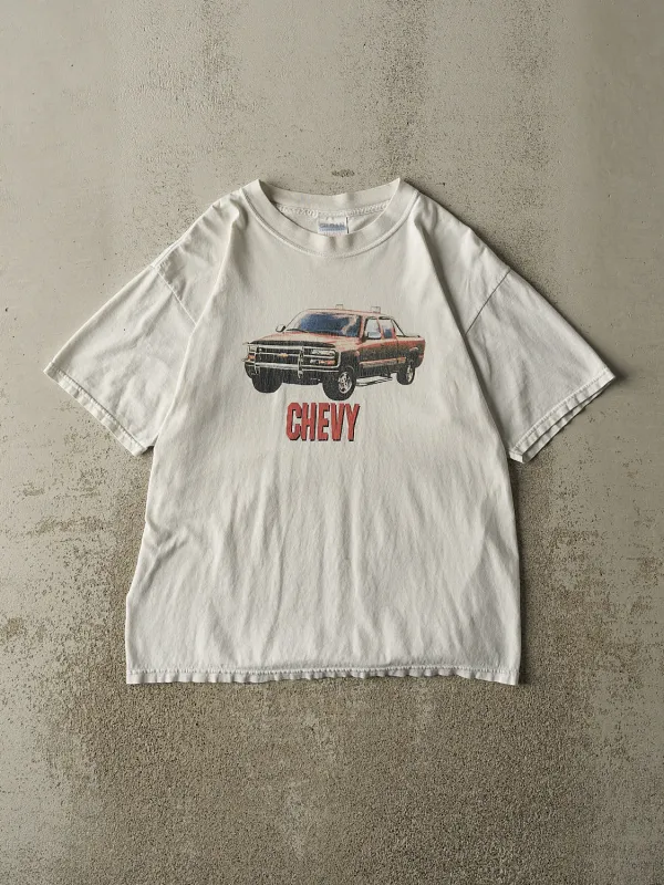 Vintage Y2K White Chevy Tee (M) made by Rebalance Vintage