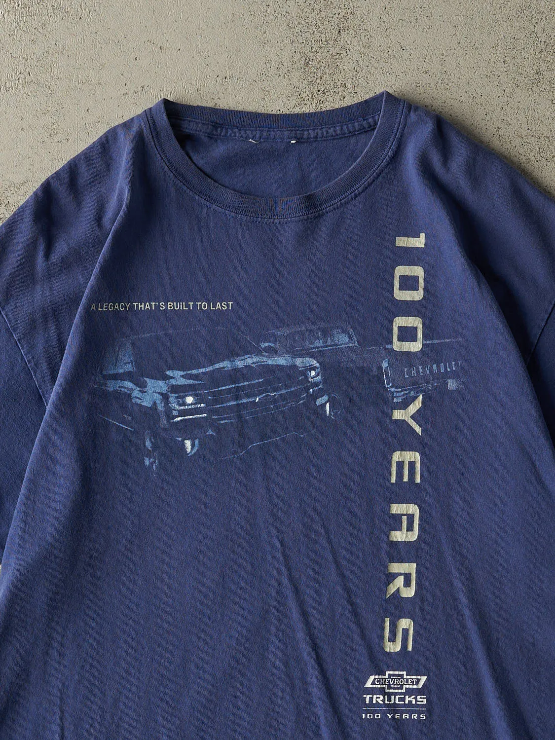 Vintage Y2K Blue Chevrolet Hundred Years Tee (L) sold by Rebalance Vintage product image thumbnail 2