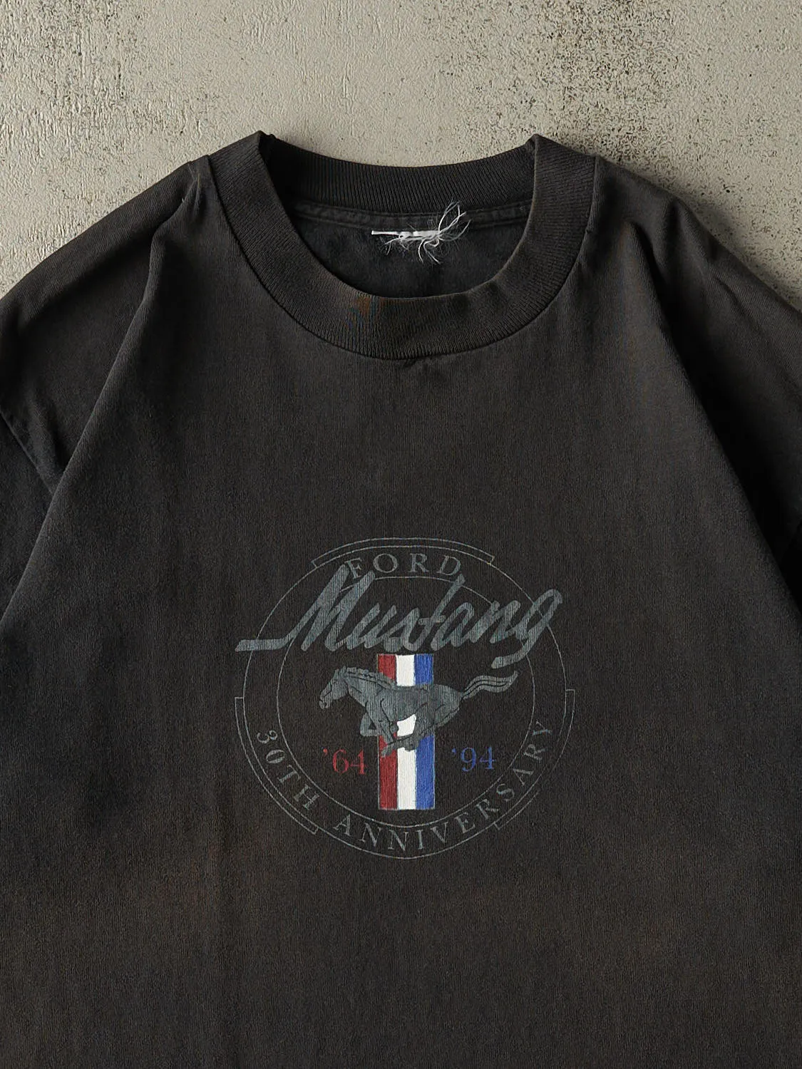 Vintage 90s Faded Black Ford Mustang Single Stitch Tee (L/XL) sold by Rebalance Vintage product image thumbnail 2