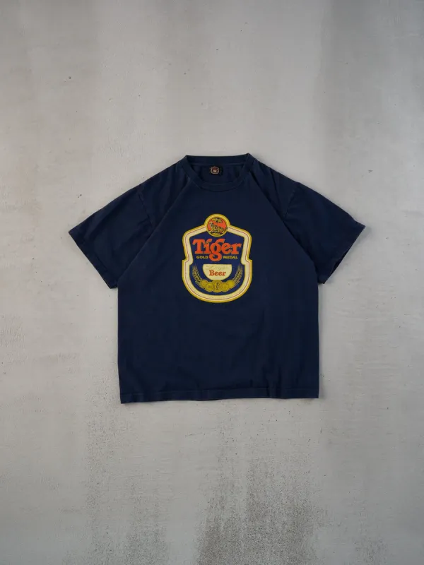 Vintage 90s Black Tiger Gold Medal Lager Beer Graphic Tee (M) sold by Rebalance Vintage