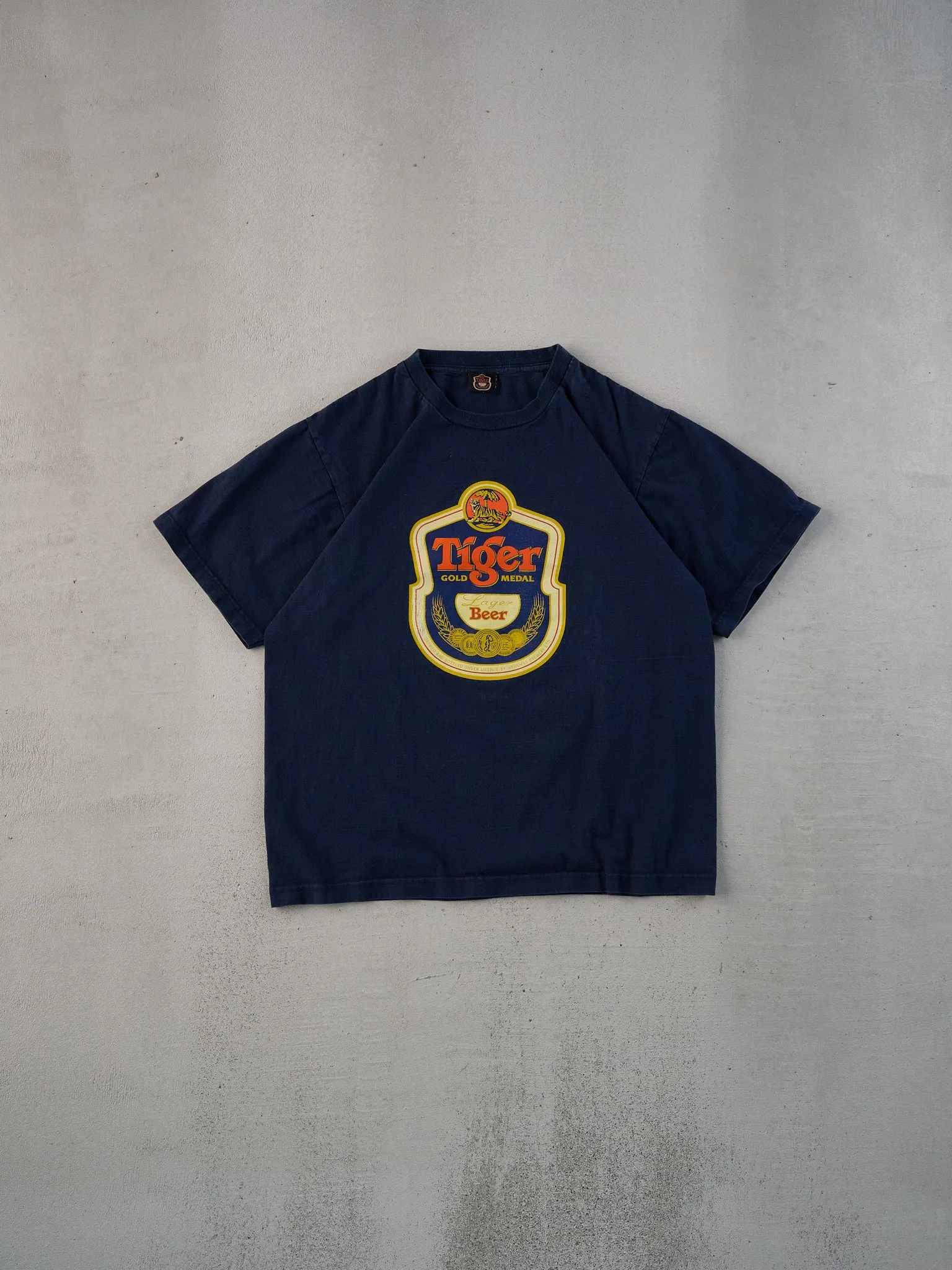 Vintage 90s Black Tiger Gold Medal Lager Beer Graphic Tee (M) sold by Rebalance Vintage