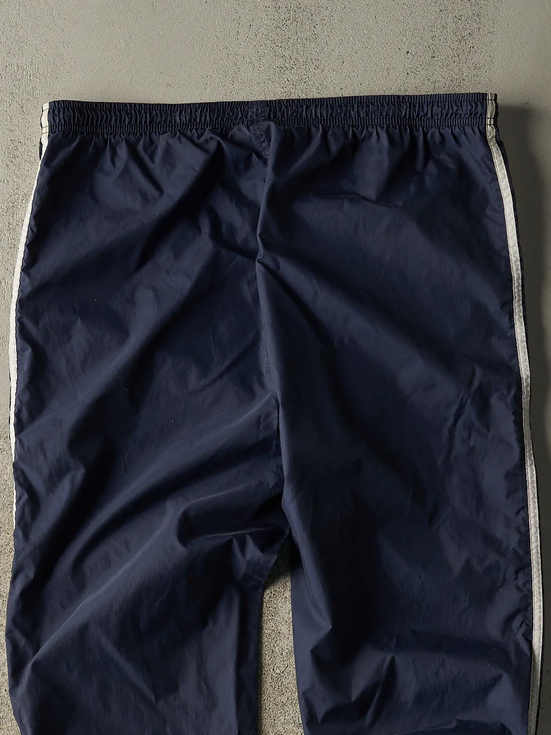 Vintage 90s Navy Blue Adidas Striped Track Pants (36x31) sold by Rebalance Vintage product image thumbnail 4