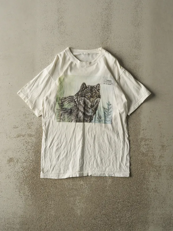 Vintage 90s White Wolf Wildlife Festival Tee (S/M) sold by Rebalance Vintage
