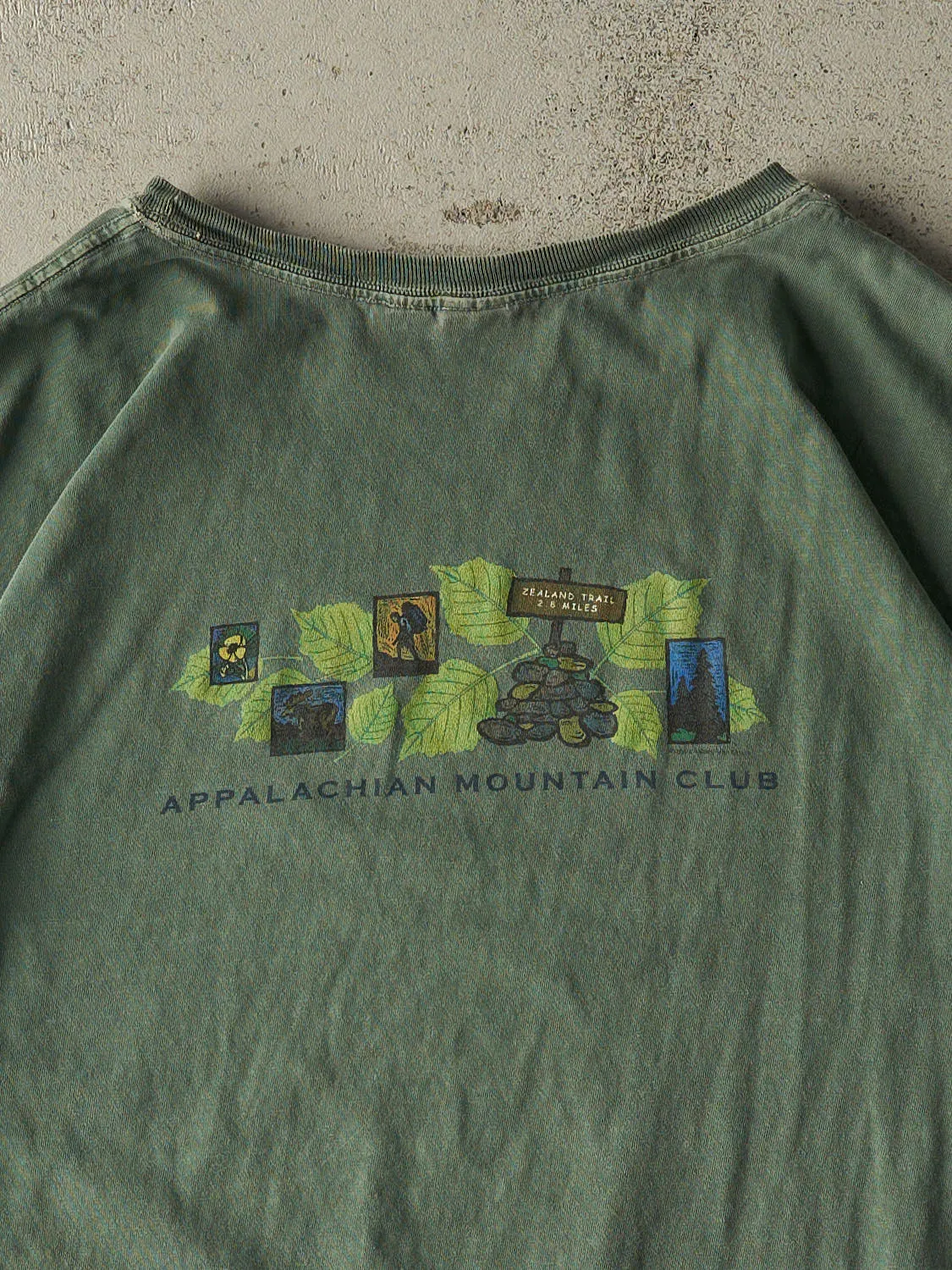 Vintage 08' Washed Green Zealand Falls Tee (XL/XXL) sold by Rebalance Vintage product image thumbnail 4