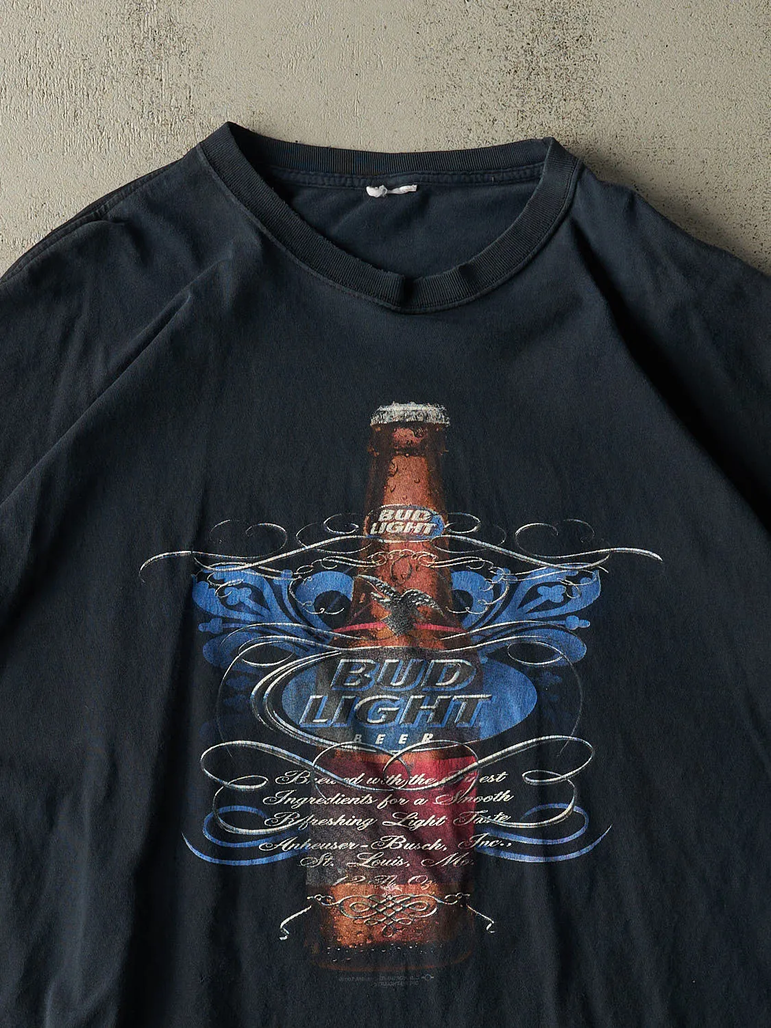 Vintage 07' Faded Black Bud Light Tee (XXL) sold by Rebalance Vintage product image thumbnail 2