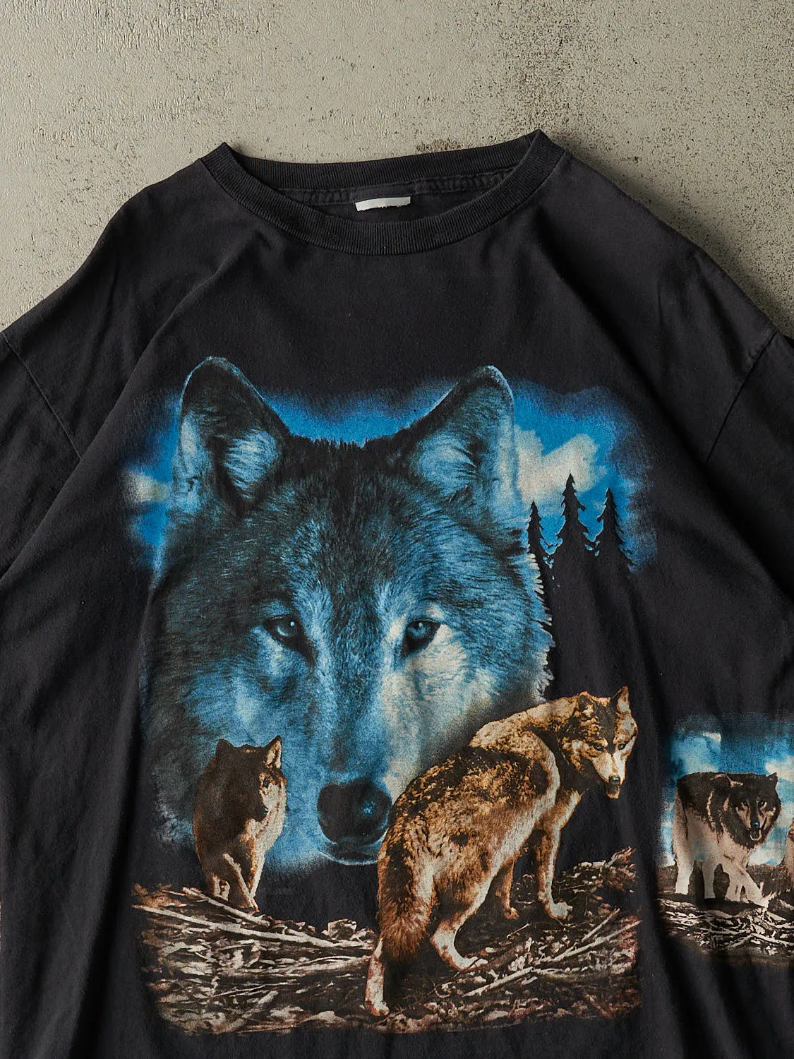 Vintage Y2K Black Wolf Tee (L/XL) sold by Rebalance Vintage product image thumbnail 3