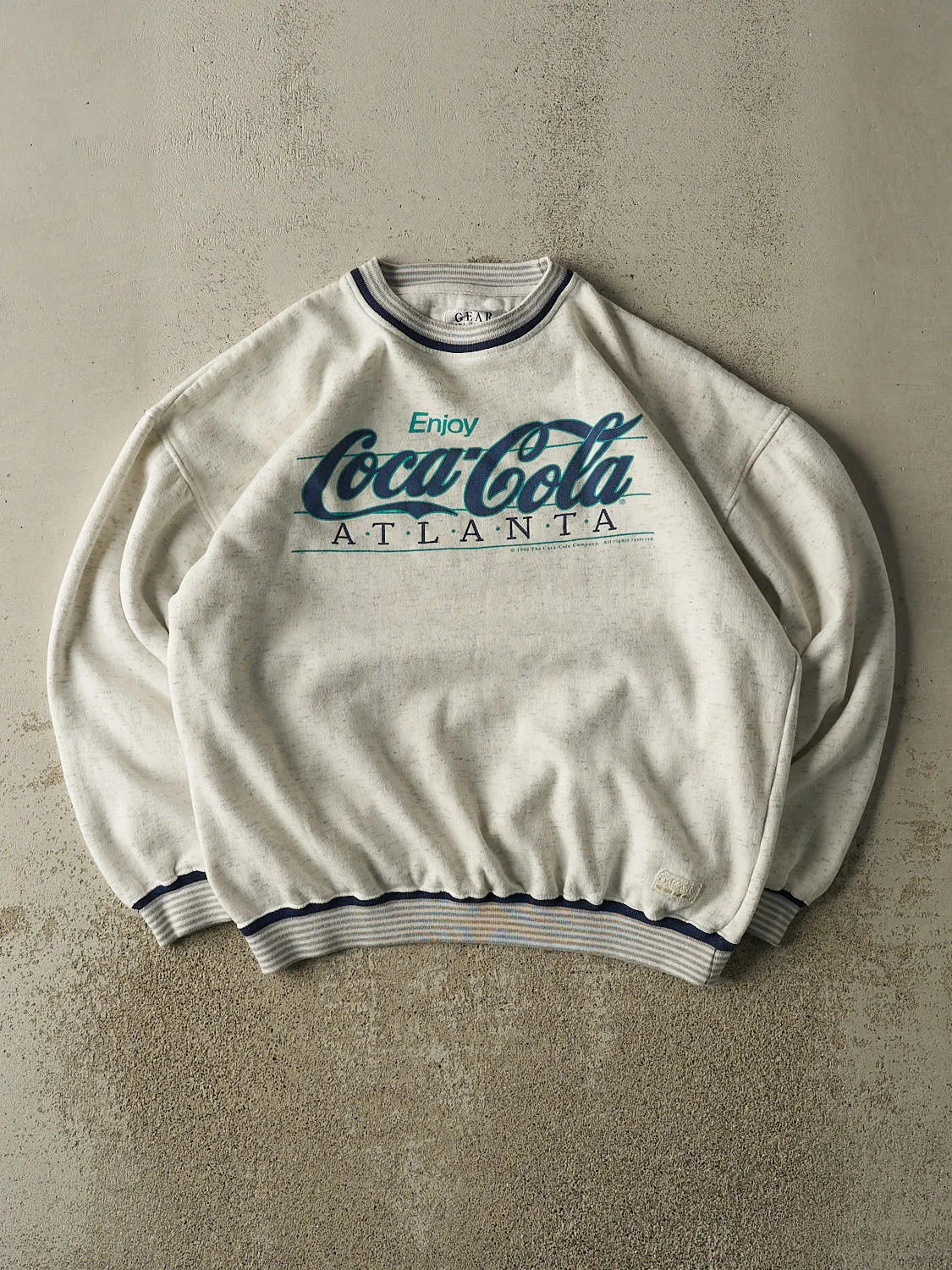 Vintage 90' Heather Grey Coca Cola Atlanta Crewneck (L) sold by Rebalance Vintage