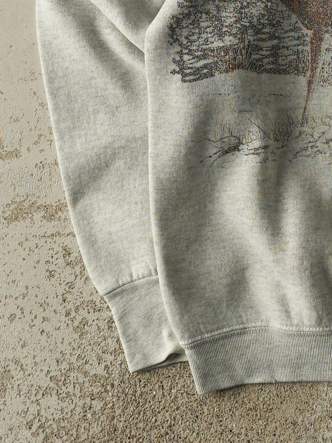 Vintage 90s Heather Grey Deer Nature Crewneck (M) sold by Rebalance Vintage product image thumbnail 3