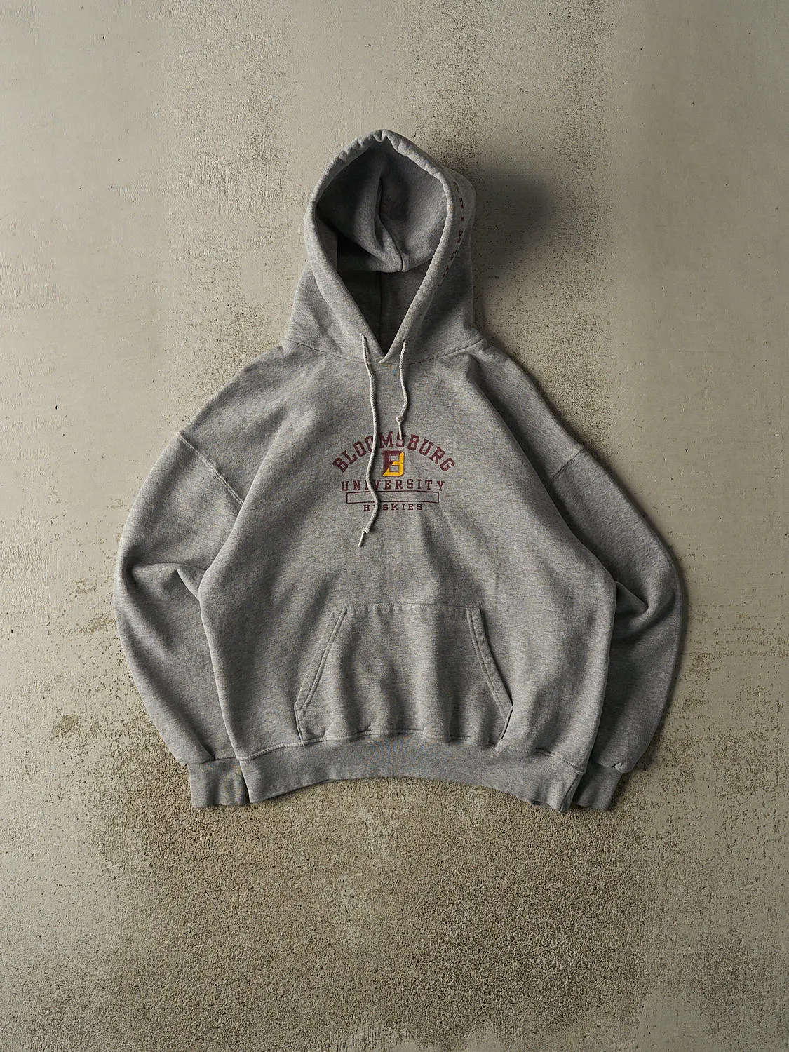 Vintage 90s Grey Bloomsburg University Hoodie (S) sold by Rebalance Vintage