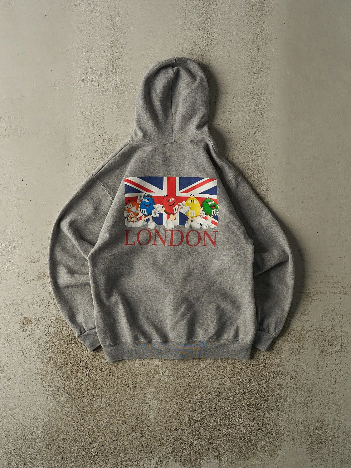 Vintage Y2K Grey M&M's Zip Up Hoodie (S/M) sold by Rebalance Vintage product image thumbnail 2