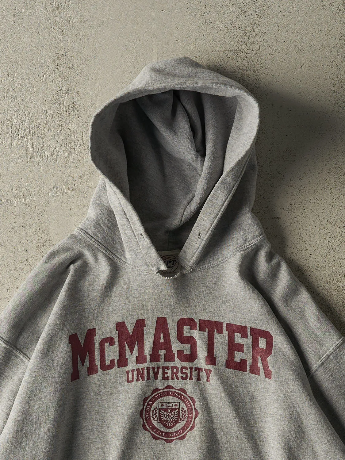 Vintage Y2K Grey McMaster University Hoodie (L) sold by Rebalance Vintage product image thumbnail 2