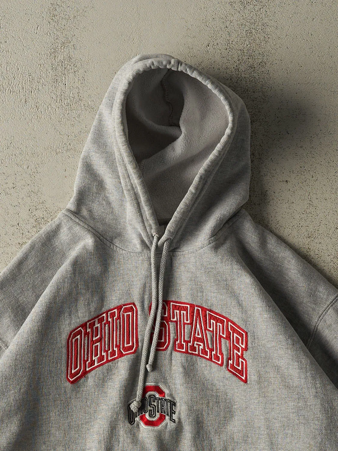 Vintage Y2K Grey Ohio State University Embroidered Hoodie (L/XL) sold by Rebalance Vintage product image thumbnail 2