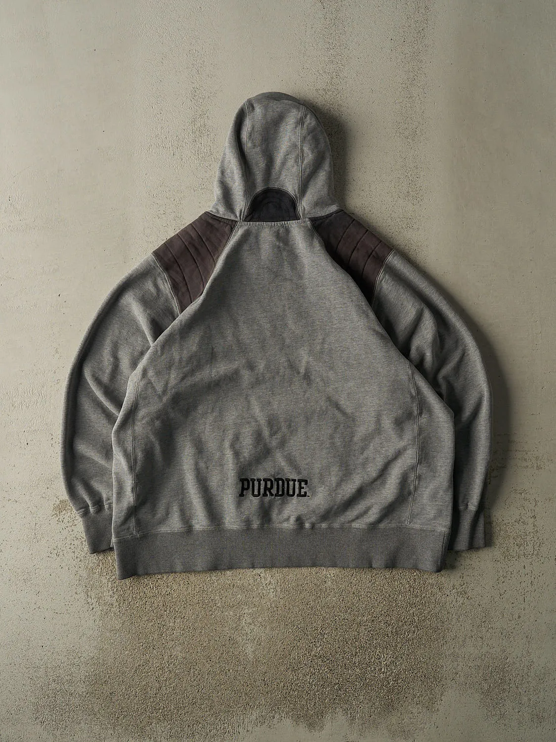 Vintage Y2K Charcoal Grey Nike Middle Swoosh Purdue University Hoodie (XL/XXL) sold by Rebalance Vintage product image thumbnail 2