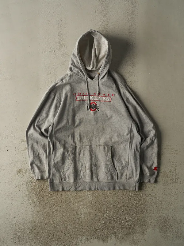 Vintage 90s Grey Ohio State University Buckeyes Embroidered Hoodie (XL) sold by Rebalance Vintage