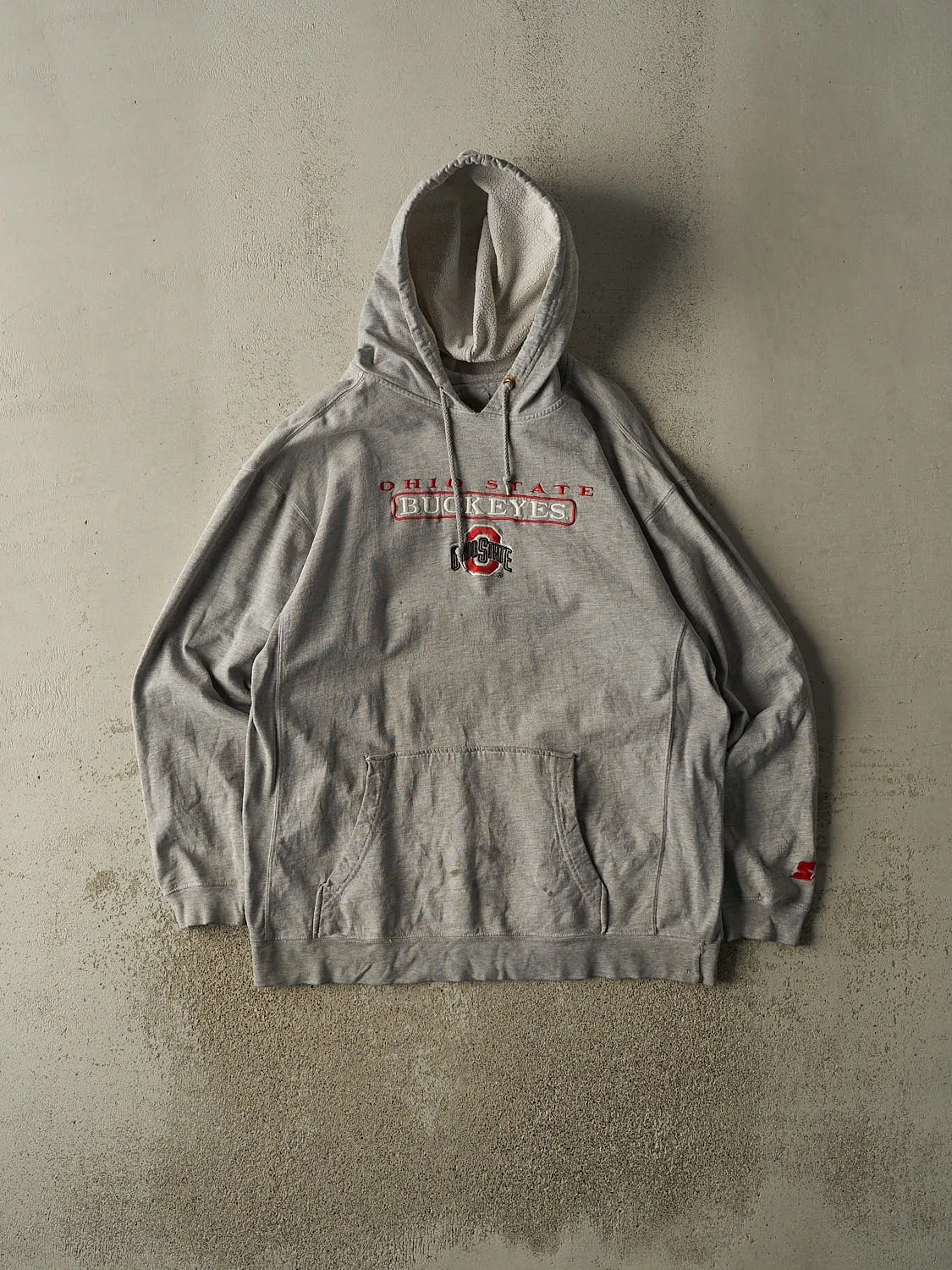 Vintage 90s Grey Ohio State University Buckeyes Embroidered Hoodie (XL) sold by Rebalance Vintage