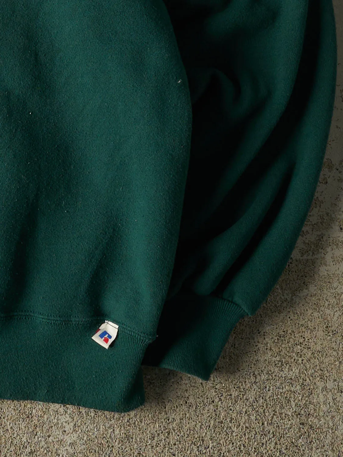 Vintage 90s Green Russell Athletic Embroidered Crewneck (M) sold by Rebalance Vintage product image thumbnail 4
