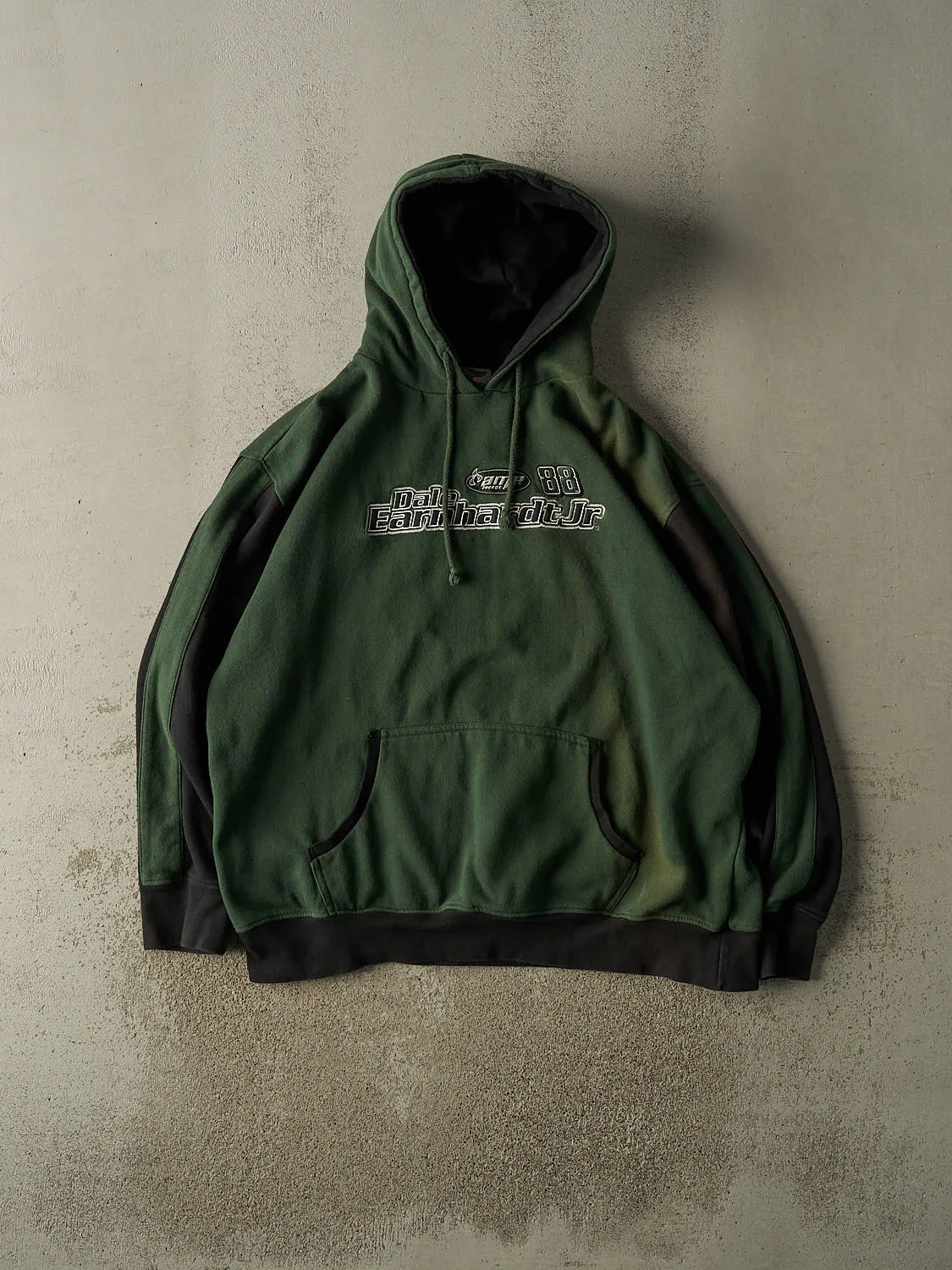 Vintage Y2K Green & Black Dale Earnhardt Jr Nascar Embroidered Hoodie (XXL) sold by Rebalance Vintage