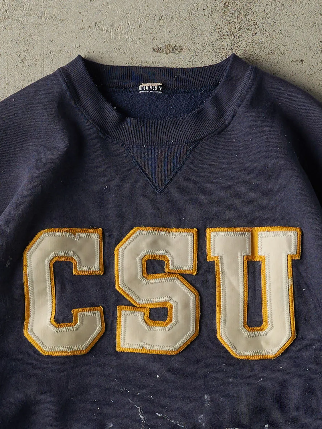 Vintage 90s Navy Blue Russell Athletic CSU Crewneck (S/M) sold by Rebalance Vintage product image thumbnail 2