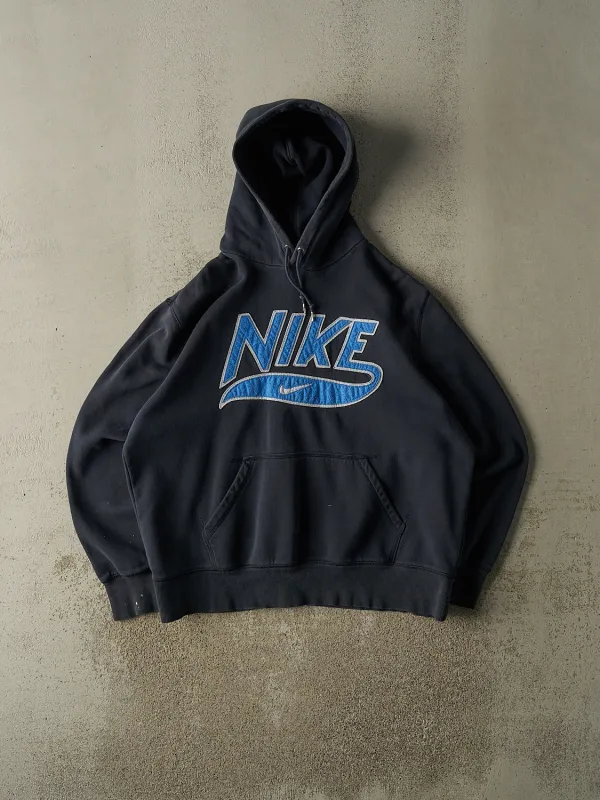 Vintage Y2K Navy Blue Nike Embroidered Hoodie (L/XL) sold by Rebalance Vintage