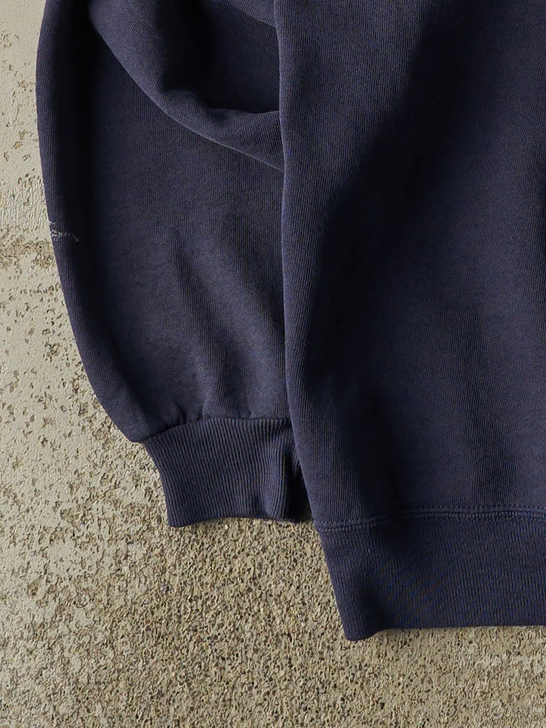 Vintage 80s Navy Blue University of Michigan Embroidered Crewneck (M) sold by Rebalance Vintage product image thumbnail 3