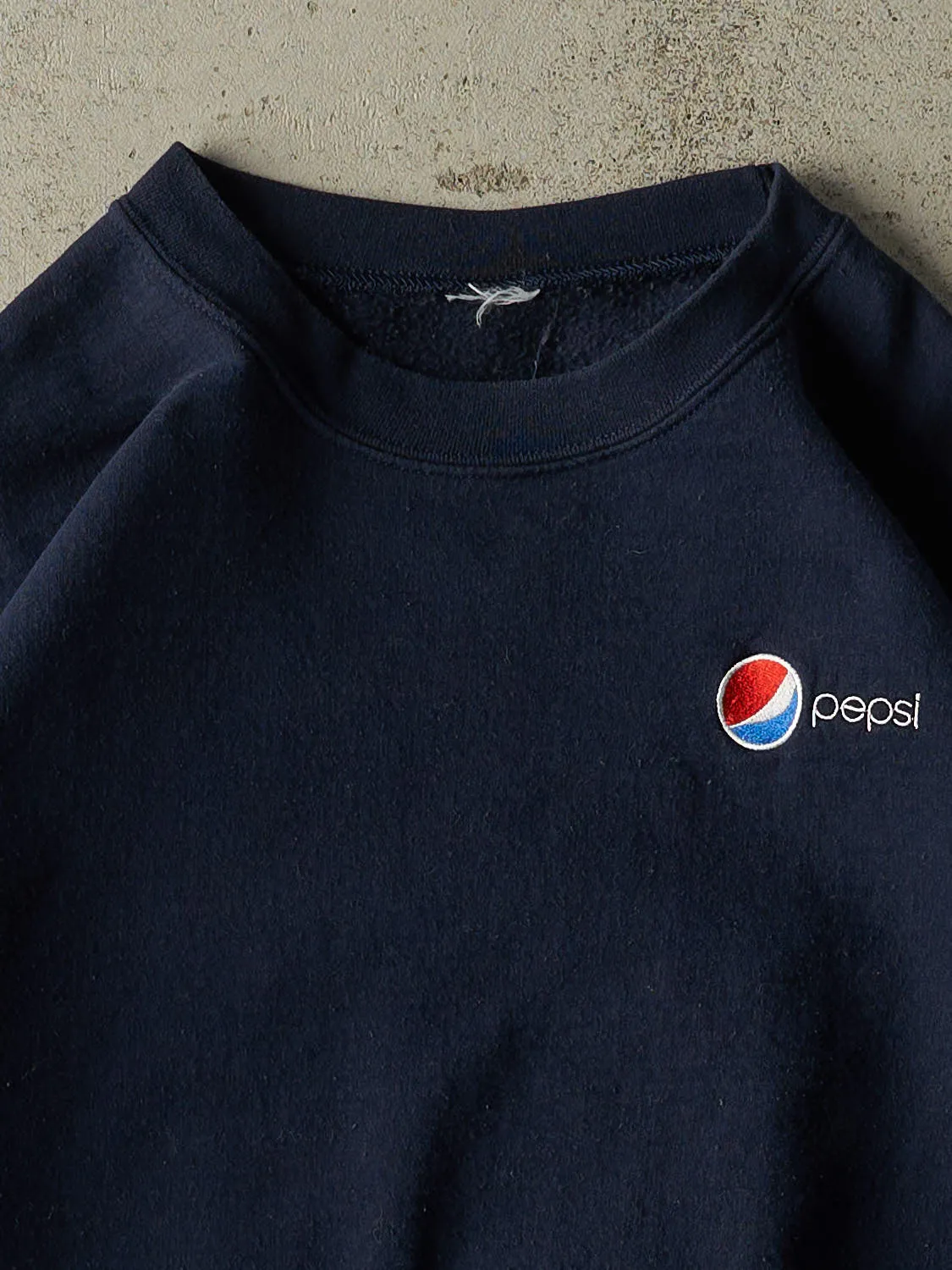Vintage Y2K Navy Blue Pepsi Embroidered Crewneck (L) sold by Rebalance Vintage product image thumbnail 2